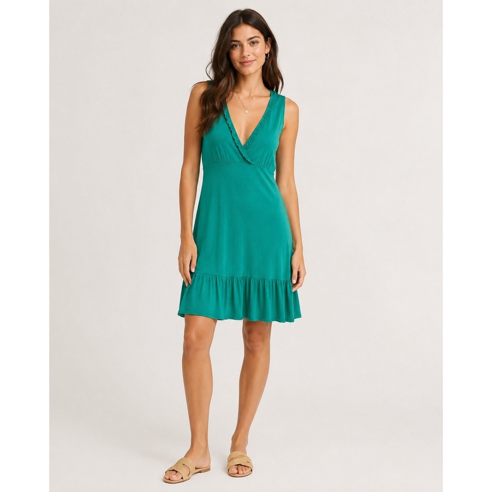 Michael Stars The Original Tee Dress Women One Size Emerald Green Supima Cotton